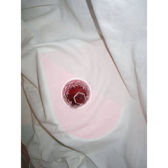 Bell, Vintage Cranberry Cut Crystal Dinner‎ Bell glass - Picture 3 of 5